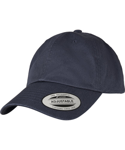 Tryck din logga på Kepsar från Flexfit by Yupoong - Anpassa Pappakeps med ekotvätt i färgen Marinblå One Size för företag, föreningar och privatpersoner