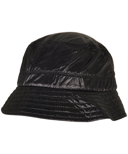 Tryck din logga på Hattar från Flexfit by Yupoong - Anpassa Bucket-hatt i lätt nylon i färgen Svart One Size för företag, föreningar och privatpersoner
