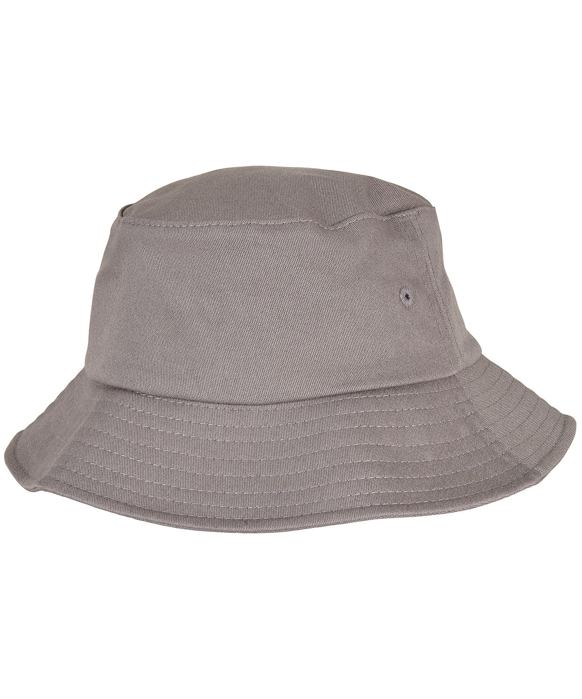 Tryck din logga på Hattar från Flexfit by Yupoong - Anpassa Barn Flexfit bomull twill bucket hatt i färgen Mellangrå One Size för företag, föreningar och privatpersoner