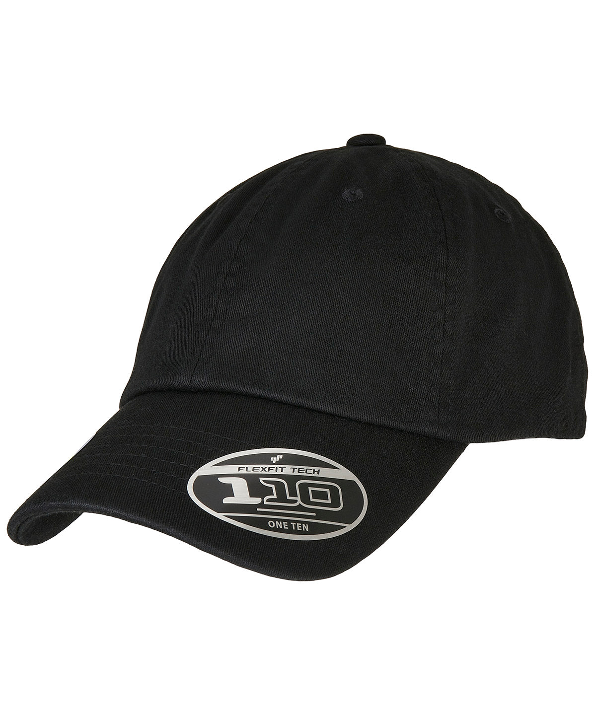 Tryck din logga på Kepsar från Flexfit by Yupoong - Anpassa Eco washing 110 ostrukturerad alpha cap i färgen Svart One Size för företag, föreningar och privatpersoner
