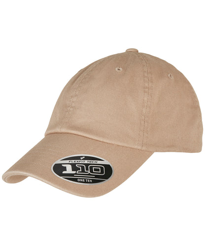Tryck din logga på Kepsar från Flexfit by Yupoong - Anpassa Eco washing 110 ostrukturerad alpha cap i färgen Khaki One Size för företag, föreningar och privatpersoner
