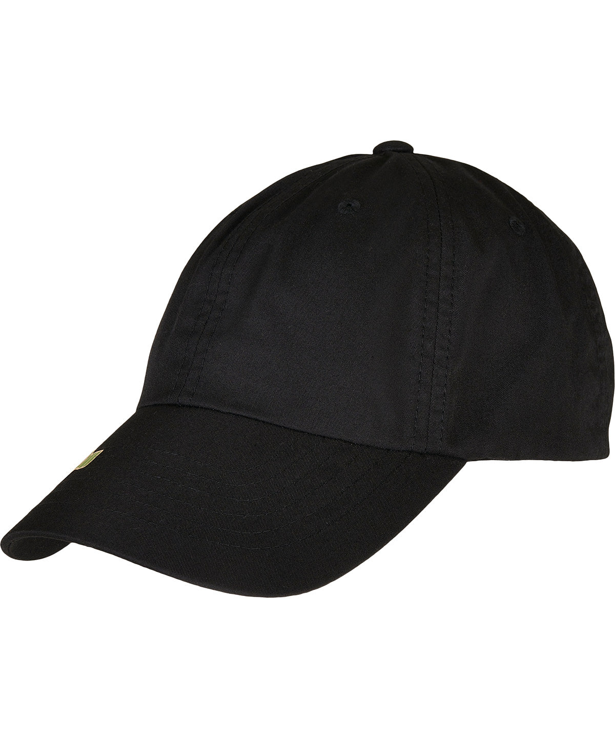 Tryck din logga på Kepsar från Flexfit by Yupoong - Anpassa Dad cap i återvunnen polyester i färgen Svart One Size för företag, föreningar och privatpersoner