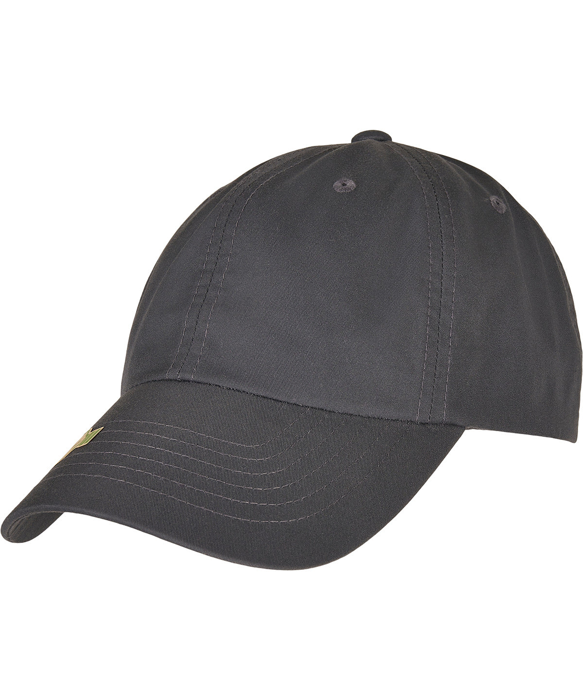 Tryck din logga på Kepsar från Flexfit by Yupoong - Anpassa Dad cap i återvunnen polyester i färgen Mörkgrå One Size för företag, föreningar och privatpersoner