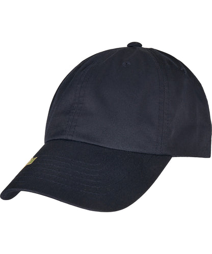 Tryck din logga på Kepsar från Flexfit by Yupoong - Anpassa Dad cap i återvunnen polyester i färgen Marinblå One Size för företag, föreningar och privatpersoner