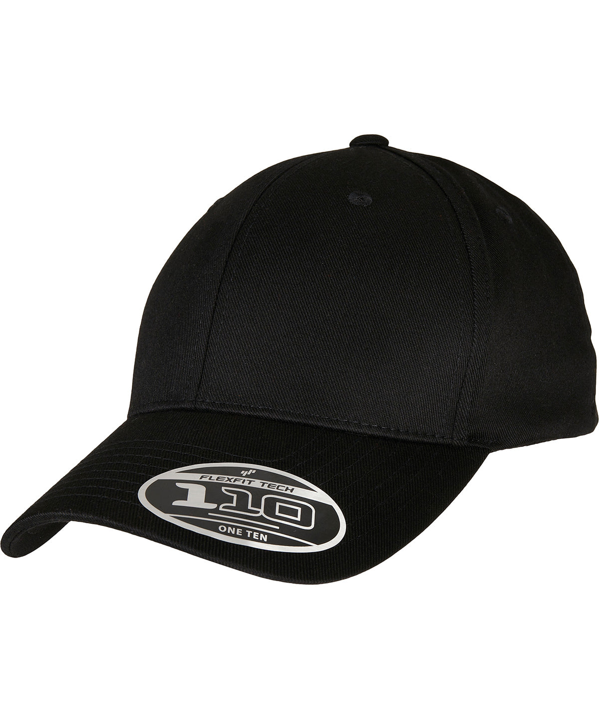 Tryck din logga på Kepsar från Flexfit by Yupoong - Anpassa Flexfit 110 snapback med böjt visir i färgen Svart One Size för företag, föreningar och privatpersoner