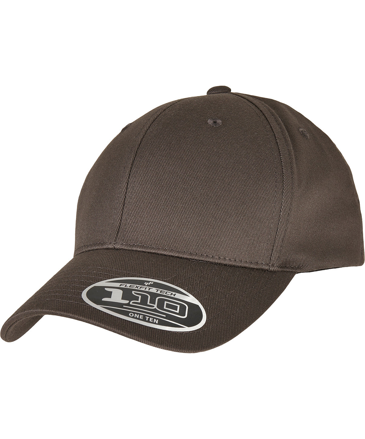 Tryck din logga på Kepsar från Flexfit by Yupoong - Anpassa Flexfit 110 snapback med böjt visir i färgen Mörkgrå One Size för företag, föreningar och privatpersoner