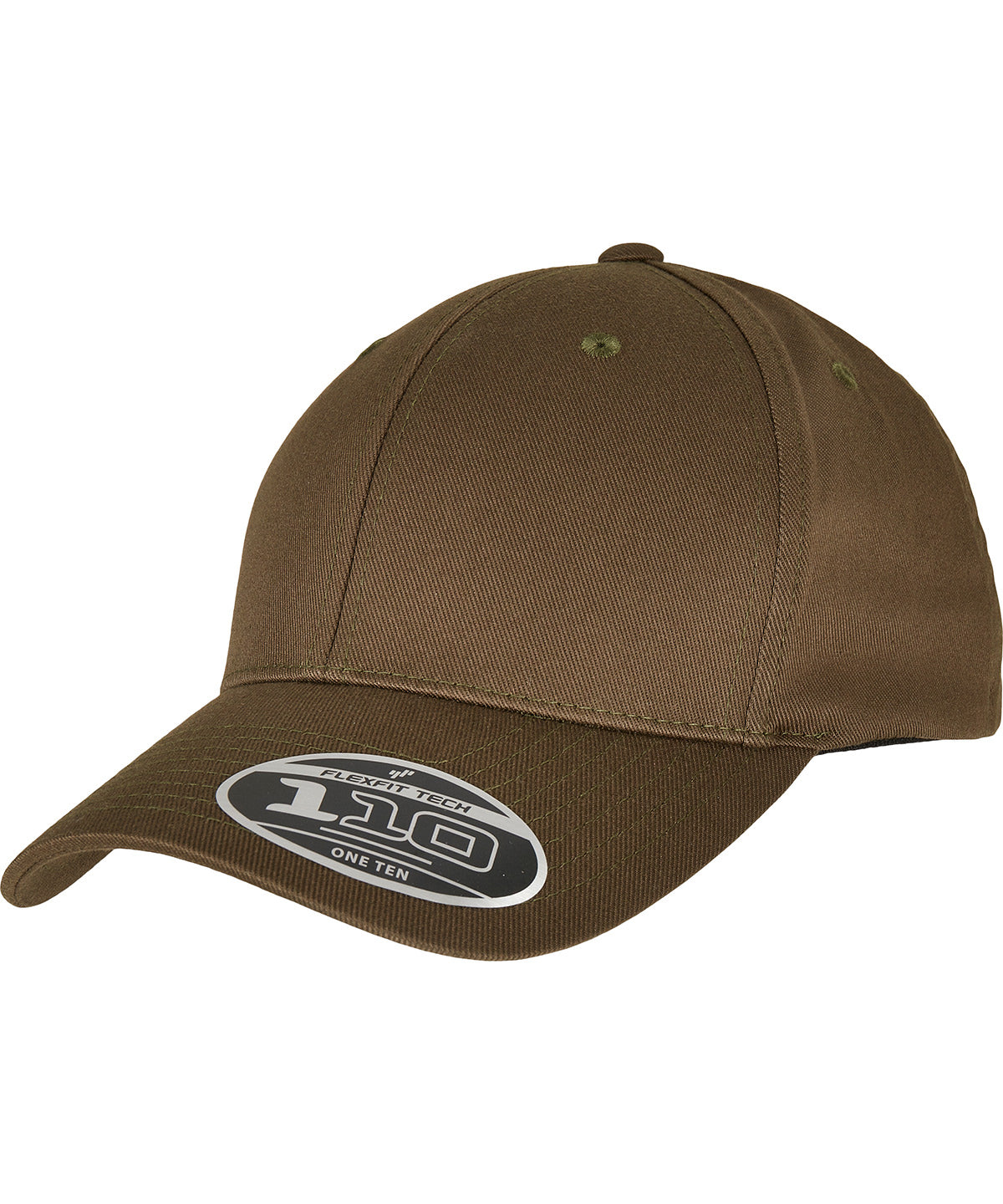 Tryck din logga på Kepsar från Flexfit by Yupoong - Anpassa Flexfit 110 snapback med böjt visir i färgen Oliv One Size för företag, föreningar och privatpersoner