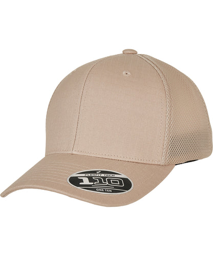 Tryck din logga på Kepsar från Flexfit by Yupoong - Anpassa 110 Flexfit Ripstop mesh-keps i färgen Khaki One Size för företag, föreningar och privatpersoner