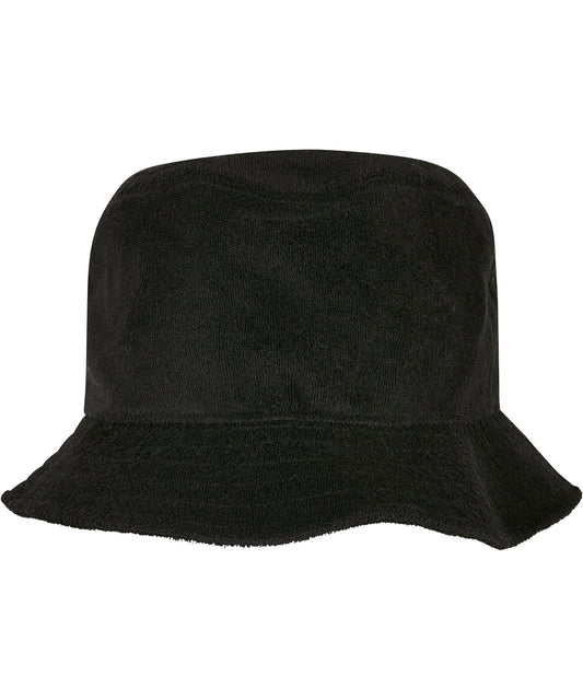 Tryck din logga på Hattar från Flexfit by Yupoong - Anpassa Frottee bucket hat i färgen för företag, föreningar och privatpersoner