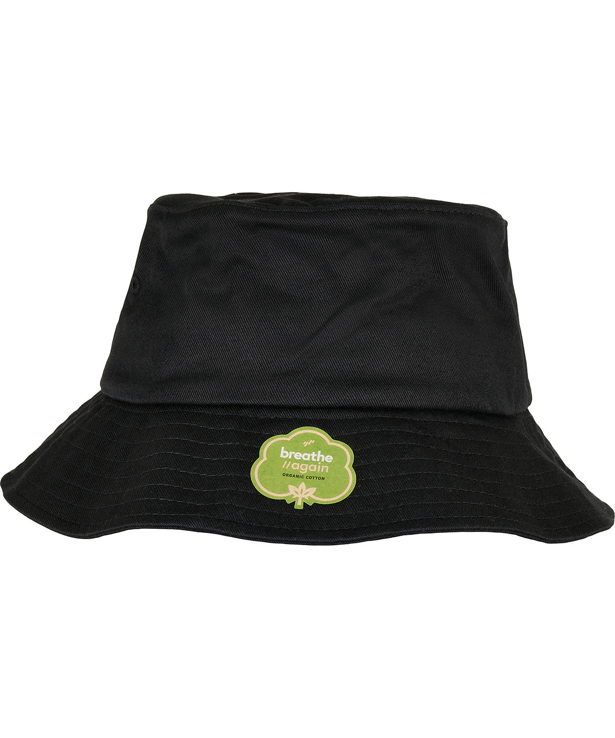 Tryck din logga på Hattar från Flexfit by Yupoong - Anpassa Bucket hat i ekologisk bomull i färgen Svart One Size för företag, föreningar och privatpersoner