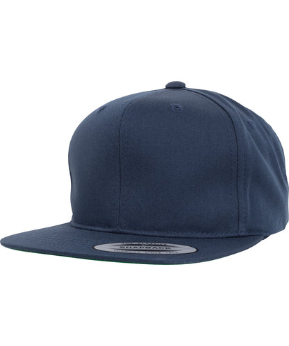 Tryck din logga på Kepsar från Flexfit by Yupoong - Anpassa YP - Pro-style twill snapback keps för ungdomar i färgen Marinblå One Size för företag, föreningar och privatpersoner