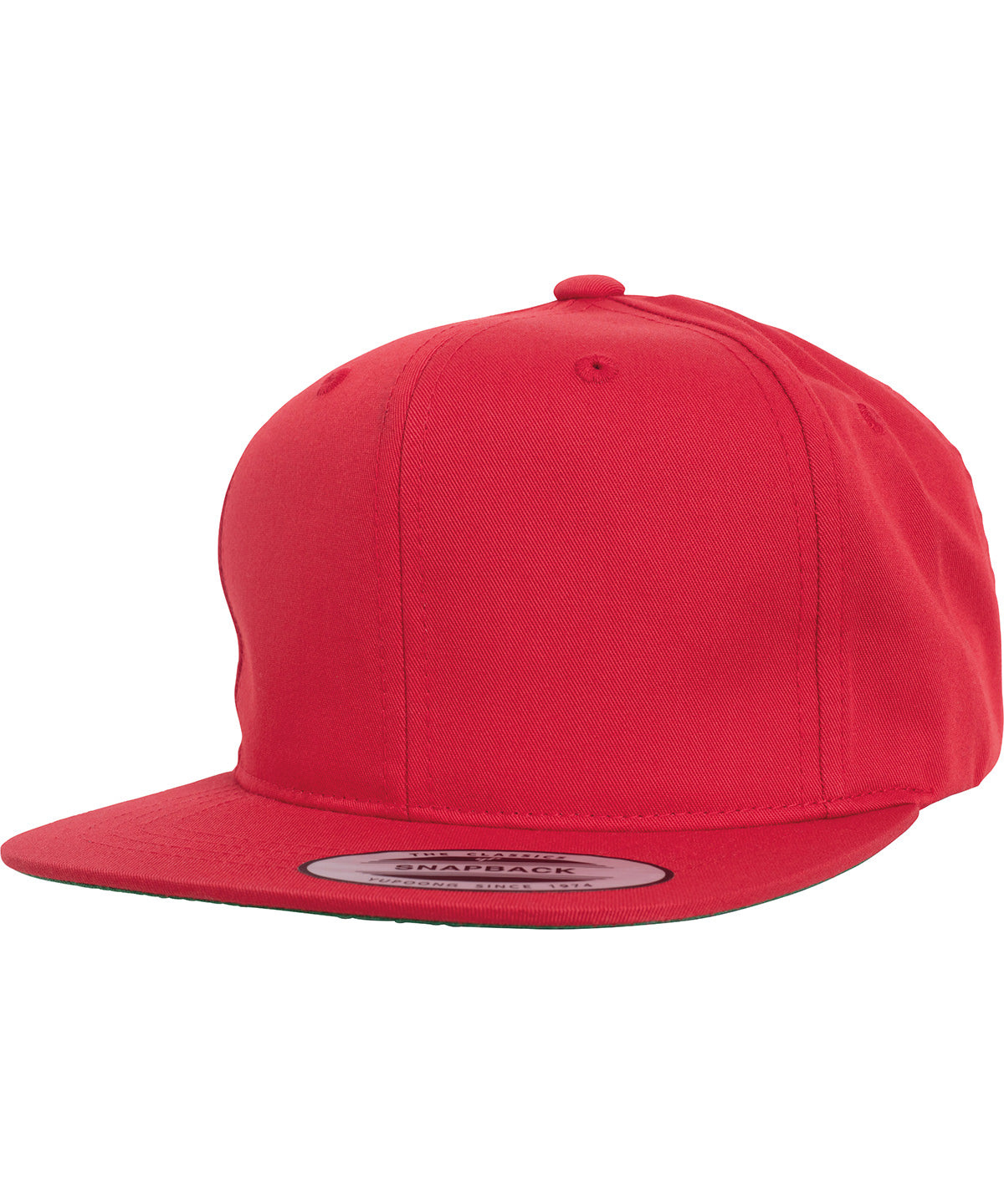 Tryck din logga på Kepsar från Flexfit by Yupoong - Anpassa YP - Pro-style twill snapback keps för ungdomar i färgen Mellan röd One Size för företag, föreningar och privatpersoner