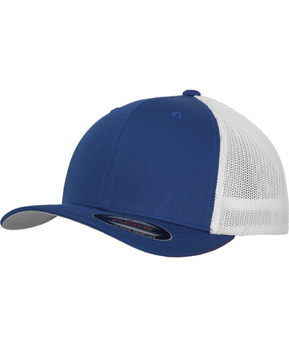 Tryck din logga på Kepsar från Flexfit by Yupoong - Anpassa YP - Flexfit trucker mesh 2-tone i färgen Royal One Size för företag, föreningar och privatpersoner