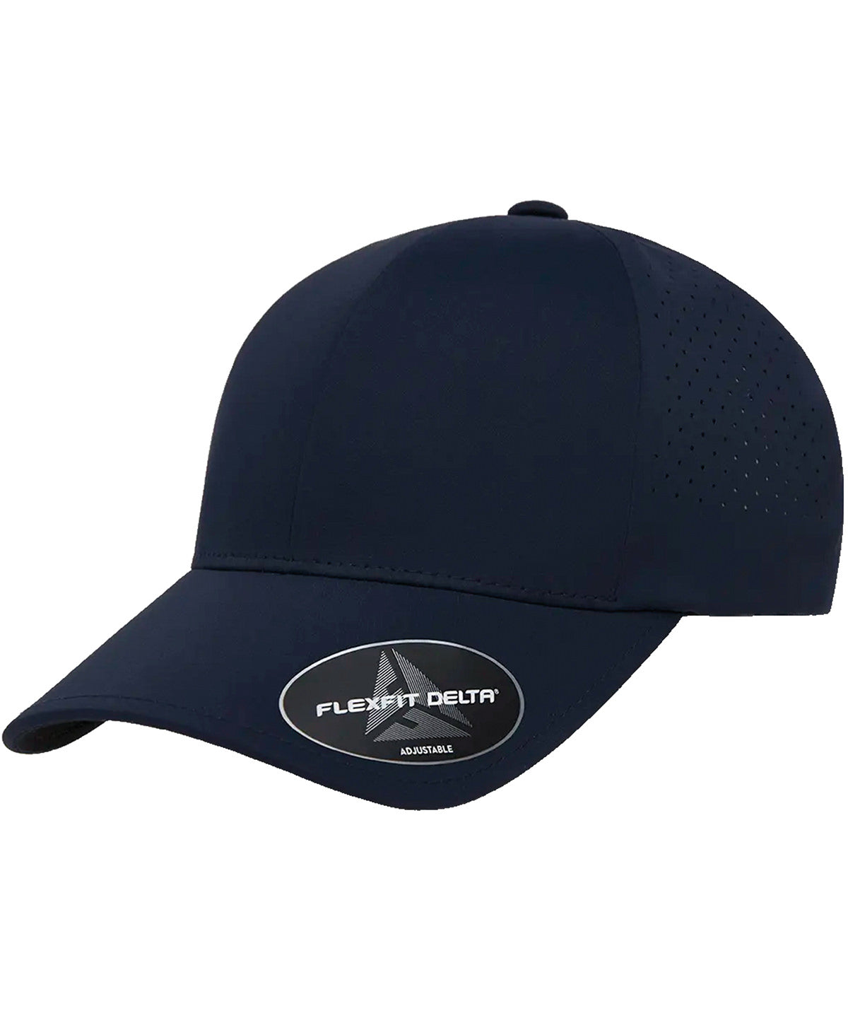Tryck din logga på Kepsar från Flexfit by Yupoong - Anpassa Flexfit YP - Delta snapback i färgen Marinblå One Size för företag, föreningar och privatpersoner