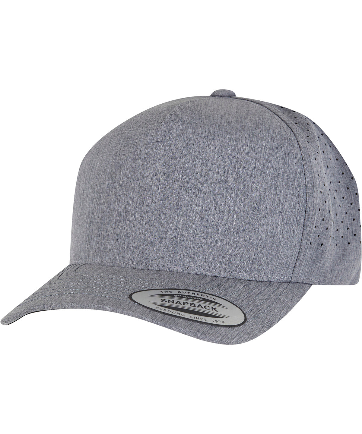 Tryck din logga på Kepsar från Flexfit by Yupoong - Anpassa Flexfit YP - Klassisk 5-panel snapback i färgen Ljunggrå One Size för företag, föreningar och privatpersoner