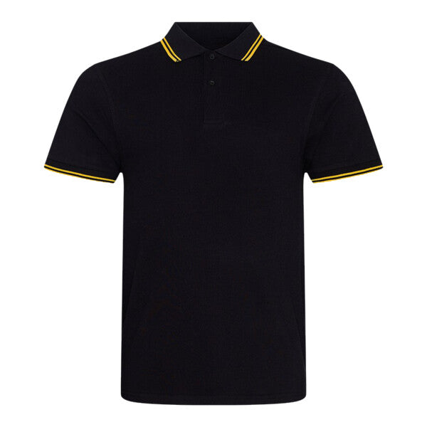 Tryck din logga på från Impala Print Shop - Anpassa AWDis Stretch tipped polo JP003 i färgen Gold för företag, föreningar och privatpersoner