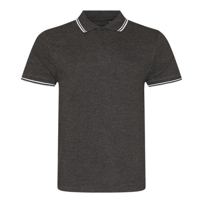 Tryck din logga på från Impala Print Shop - Anpassa AWDis Stretch tipped polo JP003 i färgen Charcoal för företag, föreningar och privatpersoner