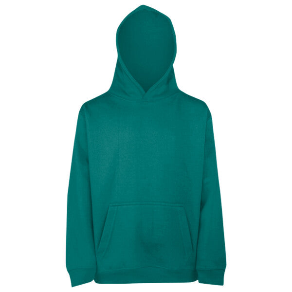 Tryck din logga på Hoodies design från AWDis Just Hoods - Anpassa AWDis Kids Hoodie JH001J – Klassisk och Bekväm Barnhoodie i Många Färger i färgen Jade för företag, föreningar och privatpersoner