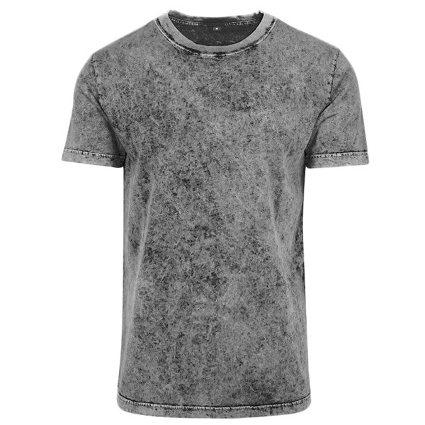 Tryck din logga på från Impala Print Shop - Anpassa BUILD YOUR BRAND Acid washed tee BY070 i färgen Anthracite för företag, föreningar och privatpersoner